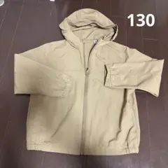 UNIQLO ベージュ フード付きナイロンジャケット 130