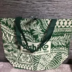 未使用　Kahiko ハワイアン　大き目エコバッグ グリーンのサムネイル
