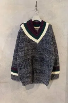 kolor Beacon チルデンニット Vネック 配色のサムネイル