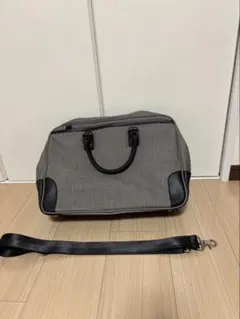 グレー ビジネスバッグ 取り外し可能ストラップ付き