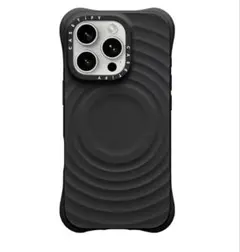 CASETiFY iPhone 16 Pro ケース 波型 マグセーフ耐衝撃 黒