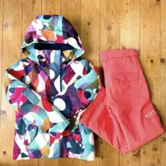 ROXY スキーウェア 140 ボードウェア 上下セットパンツ スノボ キッズ