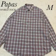 파파스 Papas WORLD TOUR 긴팔 체크 셔츠 M