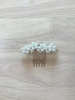 ウェディング ヘアアクセサリー パール コーム 上品デザイン