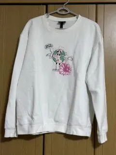 H&M グラフィック スウェット 白のサムネイル
