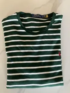 Polo Ralph Lauren 緑と白のストライプ Tシャツ