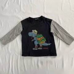 お値下げクレードスコープ ロンT 長袖　恐竜　紺色　ネイビー　グレー