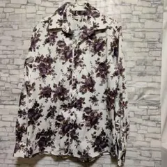メンズ　 花柄長袖シャツ Mサイズ