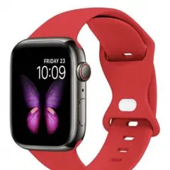新品未使用　未開封　Apple Watch用 シリコンスバンド レッド