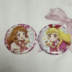 アイカツ 星宮いちご マリオンクレープコラボ 缶バッジ 2個セット
