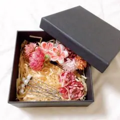 髪飾り ピンク系 花飾り 7点セット 造花 かんざし ヘアピン