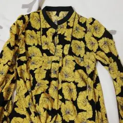 titivate　ワンピース　花柄　黄色　長袖
