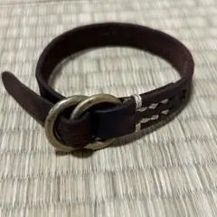 本革 レザーブレスレット エイジング ブラウン 真鍮 アメカジのサムネイル
