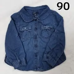 babyGap デニムシャツ 女の子 90 長袖 羽織り 秋