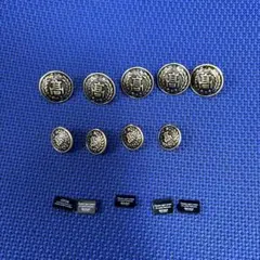 八*蔵様 高校生用！全国共通学生ボタンと金属製裏ボタンセット