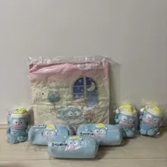 ハンギョドン 一番くじ マスコット座り、寝そべり ペンポーチ ピンククッション