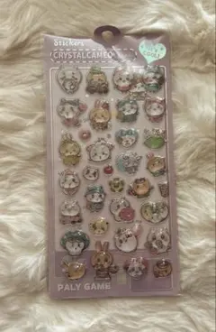 3Dクリスタル風動物キャラクターシール YSS-021