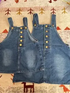 futafuta デニム ジャンバースカート 80cm 110 cm2点おまとめ