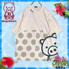 ドラッグストアーズ オーバーサイズ Tシャツ カットソー 水玉