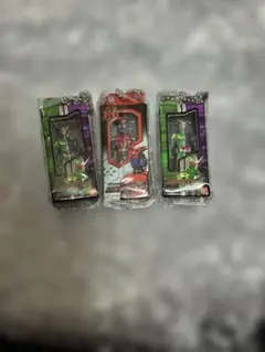 仮面ライダー　ソフビパッケージチャーム　3点