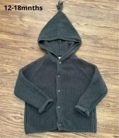 NEXT フード付きカーディガン 12-18mths②