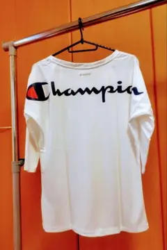 【新品　未使用】チャンピオン　スポーツロングT 速乾　Lサイス　白バックプリント