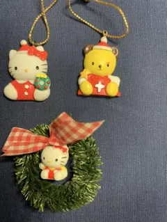 当時物　ハローキティ クリスマス　マスコット3点セット　サンリオ