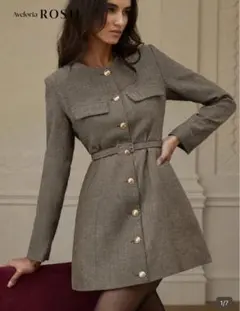 SHEIN シーイン AveloriaRosie ブラウン チェック ワンピース