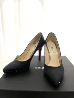 DIANA ビジュー付き ブラック ハイヒール