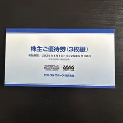株主ご優待券 (3枚綴り)