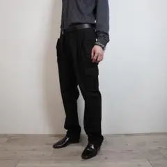 EMPORIO ARMANI 2タック カーゴパンツ ブラック /RW452