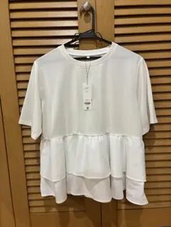ティアード 半袖 Tシャツ ホワイト Lのサムネイル