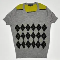 美品 バーバリー ロンドン 半袖ニット size:2 チェック