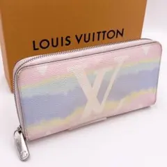 美品 ルイヴィトン ジッピーウォレット LVエスカル パステル M69110