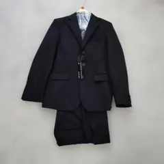 子供用ダークストライプ スーツセット シャツ・ネクタイ付き