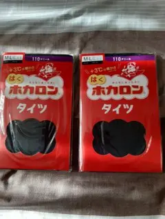 2足❣️Ｍ～L❣️はくホカロン　タイツ❣️110デニールブラック新品