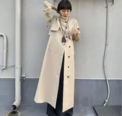 人気　enof air long coat ロングコート　ベージュ　マキシ丈 ENOF（イナフ）の「air long coat（トレンチコート）」 - WEAR