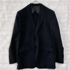 ブラック ストライプ ビジネスジャケット テーラードジャケット a3394