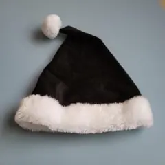 ブラック サンタ帽子 クリスマス コスプレ 黒白 大人サンタのサムネイル