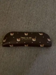 ポールアンドジョー ペンケース 茶色 猫