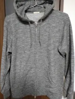 ジーユー グレー L フルジップパーカー