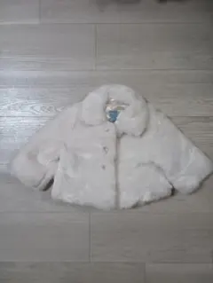 babyGAP ベビーギャップ ホワイト フェイクファーコート 18-24M