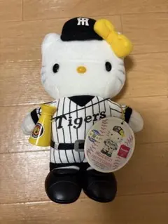 メガホン付き阪神タイガースハローキティ　　 コラボぬいぐるみS