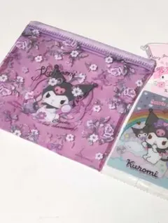 サンリオ　メロクロミニフラットポーチ＆サンリオウエハースカード　 クロミちゃん