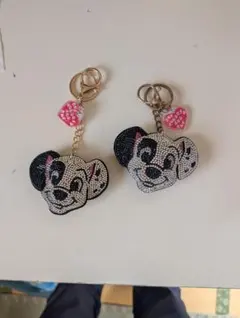 ラインストーンキーホルダー　ディズニー　101匹わんちゃん バッグチャーム