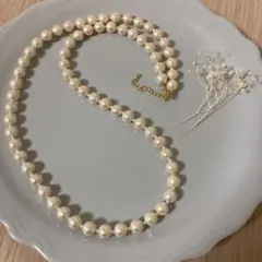 コットンパールネックレス キスカ 50cm