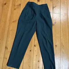 GLOBAL WORK ウツクシルエットテーパードパンツ（M）ディープグリーン