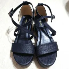 パイソン柄　サンダル　厚底　大きいサイズ