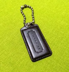 COACH ブラウンレザー チャーム　キーホルダー