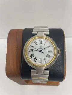 稼働 新品電池 dunhill ミレニアム 箱付き コンビカラー レディース 